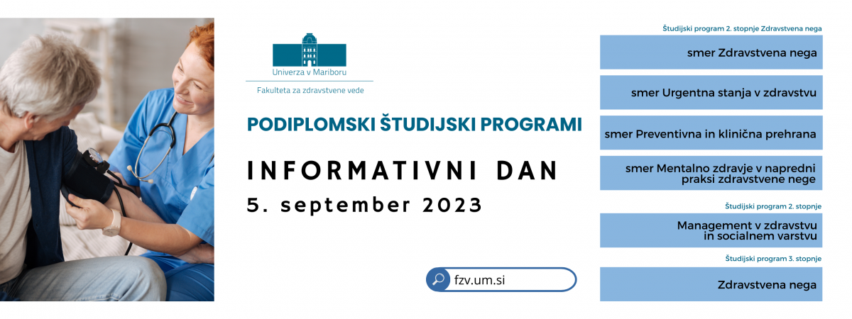 Informativni dan za podiplomske študijske programe, 5. september 2023 ob 15. uri